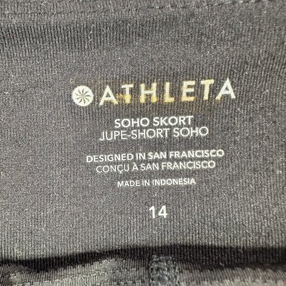 Athleta Skort Womens 14 Black Soho Golf Pull On Athletic Travel Minimalist Sport - Picture 4 of 10
